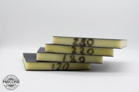 Губка шлифовальная 2х сторон. Зерно 120/180/220/280