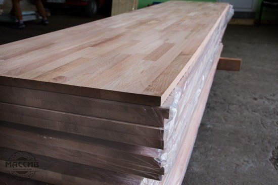 Мебельный щит Бук 40*810*3000 сращенный