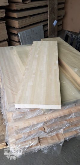 Щит мебельный из Березы цельноламельный 40*600*1000 АВ