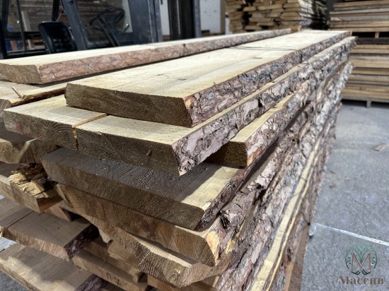 Доска столярная. Лиственница Необрезная. Толщина 30 мм